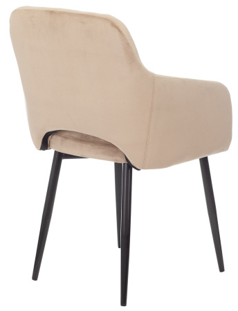 Кресло CH-380F латте Italia 5 на ножках металл черный (Бежевый) Кресло CH-380F латте Italia 5 на ножках металл черный (Бежевый)