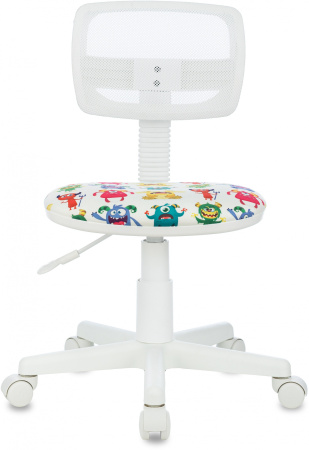 Кресло детское CH-W299 белый TW-15 сиденье мультиколор монстры сетка/ткань крестов. пластик (Мультиколор) Кресло детское CH-W299 белый TW-15 сиденье мультиколор монстры сетка/ткань крестов. пластик (Мультиколор)