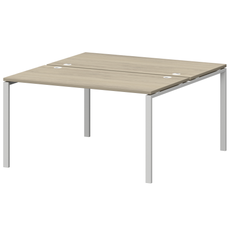 Бенч двойной на металлокаркасе Смарт СМС2-П-10К.149.Пр25 1000x1496x750 (Кронберг/Белый)