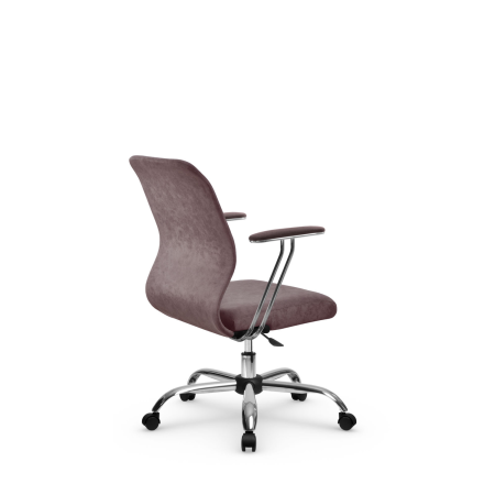 Кресло для руководителя Метта SU-Mr-4(Vivaldi)/подл.078/осн.006 (Темно-розовый)