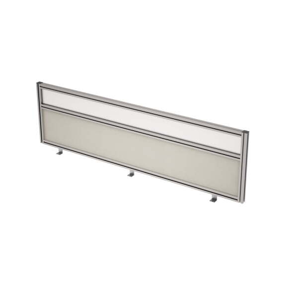 9БТС.0416.8 Барьер из ткани и стекла в алюминиевом профиле, фронтальный (1400x29x400) (Latte/стекло матовое) 9БТС.0416.8 Барьер из ткани и стекла в алюминиевом профиле, фронтальный (1400x29x400) (Latte/стекло матовое)