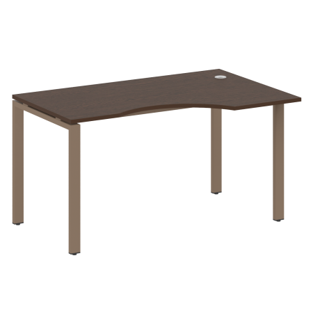 Стол криволинейный правый Metal System Style БП.СА-2 Пр 1400x900x750 (Венге Цаво/Мокко металл)