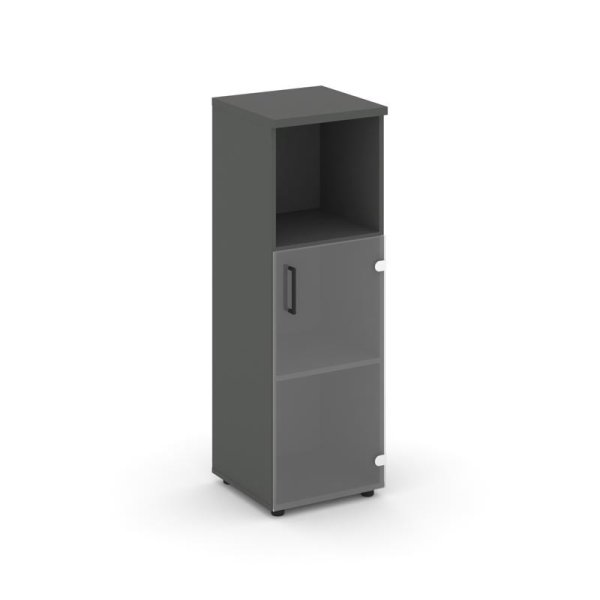 Шкаф средний узкий SN.STU.E-202(R) (400х400х1203) (Антрацит/Прозрачный) Шкаф средний узкий SN.STU.E-202(R) (400х400х1203) (Антрацит/Прозрачный)