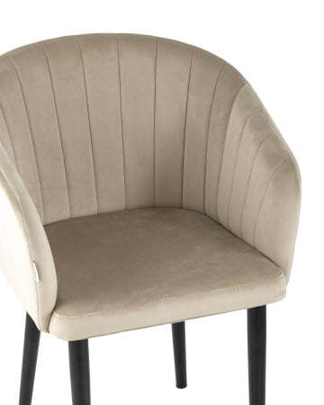 Стул с подлокотниками Нейтон велюр бежевый (Стул Нейтон бежевый)