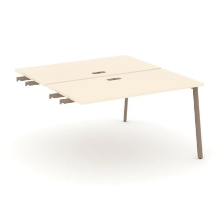 Двойной стол приставка к опорным тумбам ES.D.SPR-3-LP (1380х1500х750) (Сатин/Металл Латте)