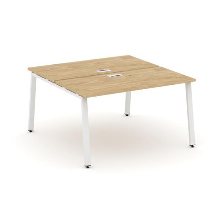 Рабочая станция 2-х сторонняя SN-6A.DRS-002 (1180х1232х750) (Тиквуд Светлый/Металл Белый)