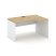 Стол рабочий эргономичный SN-D.SPA-002(R) (1580х600/980х750) (Тиквуд Светлый/Белый) Стол рабочий эргономичный SN-D.SPA-002(R) (1580х600/980х750) (Тиквуд Светлый/Белый)