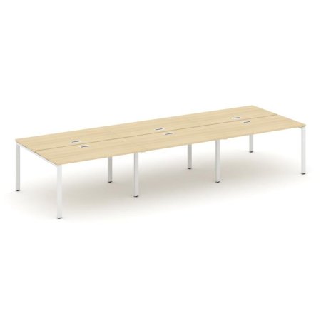 Рабочая станция 2-х сторонняя SN-6P.DRS-082 (3540х1632х750) (Акация Лорка/Металл Белый)