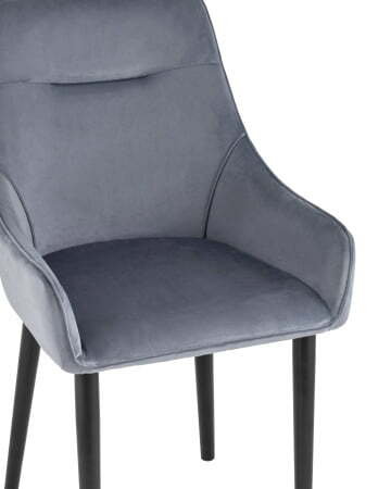 Стул Джоан велюр серый (Стул Джоан серый)