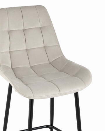 Стул полубарный Флекс велюр бежевый (Стул полубарный Флекс бежевый)