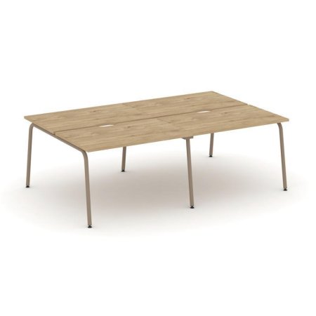Рабочая станция 4 места ES.D.RS-4.2-VK (2360х1500х750) (Тиквуд Светлый/Металл Латте)