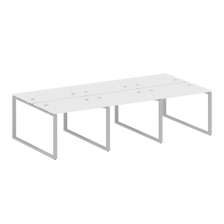 Рабочая станция Metal System Style БО.СМ-6.1 3000x1475x750 (Белый/Серый металл)