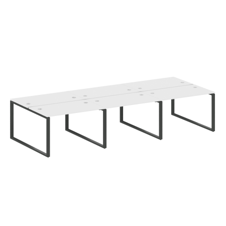 Рабочая станция Metal System Style БО.СМ-6.2 3600x1475x750 (Белый/Антрацит металл)