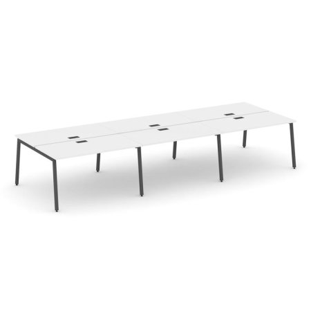 Рабочая станция 2-х сторонняя SN-4A.DRS-062 (3540х1232х750) (Белый/Металл Антрацит)