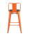 Стул полубарный TOLIX WOOD со спинкой оранжевый глянцевый (Стул полубарный Tolix оранжевый)