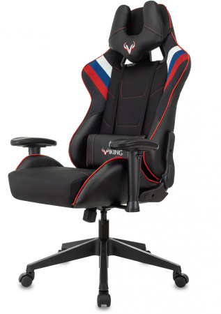 Кресло игровое Zombie VIKING 4 AERO белый/синий/красный ткань/эко.кожа с подголов. крестов. пластик (Черный | Белый | Синий | Красный)