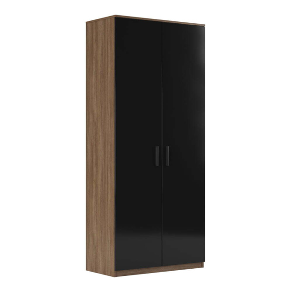 Шкаф для бумаг глухой, глянец Asti P AST339514 900x450x2056 (Дуб/черный) Шкаф для бумаг глухой, глянец Asti P AST339514 900x450x2056 (Дуб/черный)