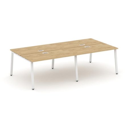 Рабочая станция 2-х сторонняя SN-6A.DRS-044 (3160х1432х750) (Тиквуд Светлый/Металл Белый)