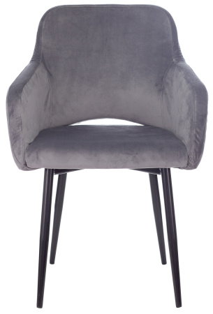 Кресло CH-380F серая жемчужина Italia 26 на ножках металл черный (Серый)