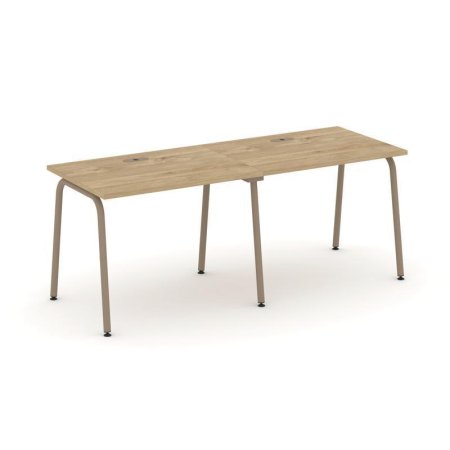 Рабочая станция 2 места ES.RS-2.1-LK (1960х730х750) (Тиквуд Светлый/Металл Латте)