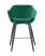 Стул полубарный Саймон велюр тёмно-зелёный (Стул полубарный Саймон темно-зеленый)