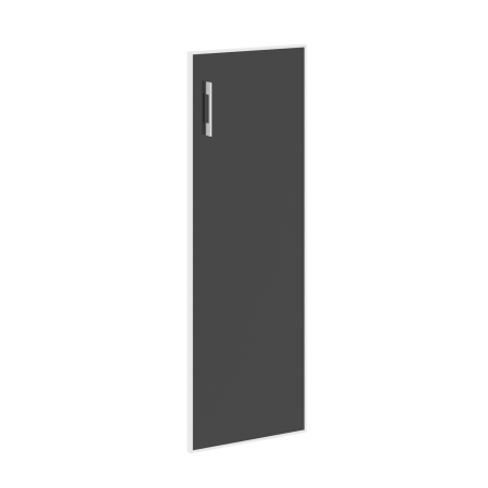 Дверь стеклянная черная правое в раме среднее Lacobel LT.S-2 R (R) Black (Черный)