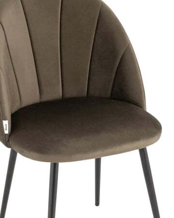 Стул Логан велюр коричневый (Стул кухонный Логан коричневый)