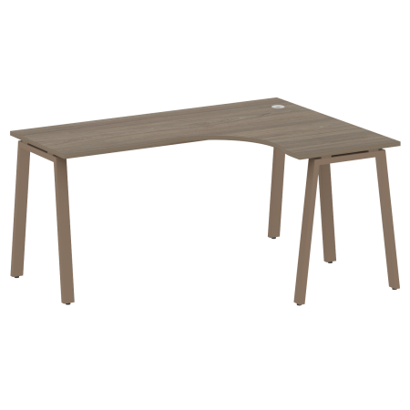 Стол криволинейный правый Metal System Style БА.СА-4 Пр 1600x1200x750 (Вяз/Мокко металл)