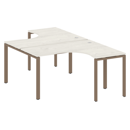 Рабочая станция криволинейная Metal System Style БП.РАС-СА-2.3 1400x2435x750 (Дуб Наварра/Мокко металл)