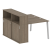 Рабочая станция с шкафом-купе на А-образном м/к Metal System Style БА.РС-СШК-2.1 Т 1410x1475x1098 (Дуб наварра/Серый металл)