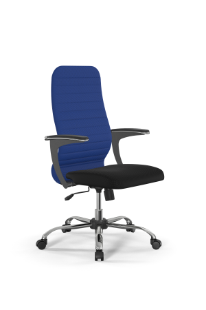Кресло для руководителя Метта Sit 8 B2-10U - UMF(X1) /Uh02/Wh00/U1mL-b(M09.B21.G20.W01) (Синий | Черный)
