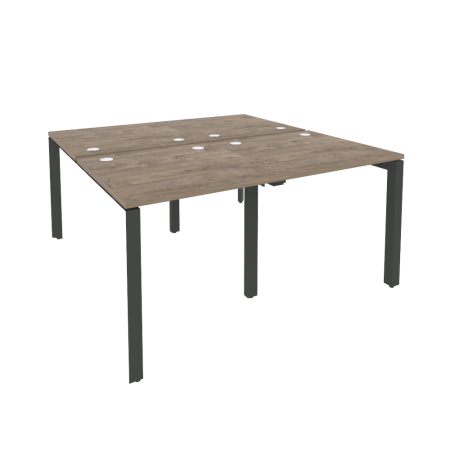Рабочая станция на П-образном м/к Onix O.MP-D.RS-4.0.8 1560x1635x750 (Тиквуд Темный/Черный металл)