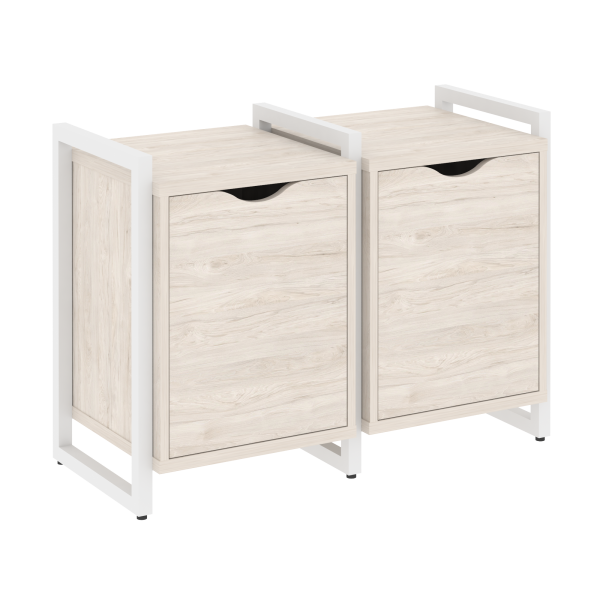 Тумба на регулируемых опорах наборная VR.L-TN-2.O 970x460x719 (Денвер Светлый/Белый металл)