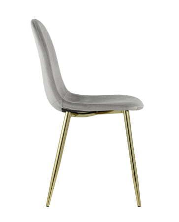Стул Валенсия велюр серый золотые ножки (Стул Валенсия серый)