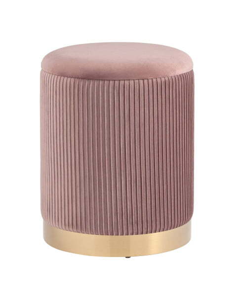 Пуф Шарлотта с ящиком велюр розовый (Пуф Шарлотта розовый)
