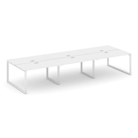 Рабочая станция 2-х сторонняя SN-6O.DRS-062 (3540х1232х750) (Белый/Металл Белый)