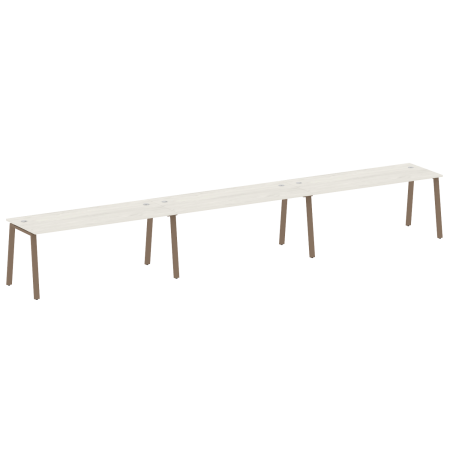 Рабочая станция на 3 рабочих места на А-образном м/к Metal System Style БА.СМ-3.5 5400x720x750 (Дуб наварра/Мокко металл)