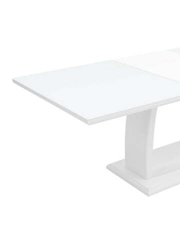 Стол обеденный Орлеан раскладной 160-215*90 глянцевый белый (Стол обеденный Орлеан белый)
