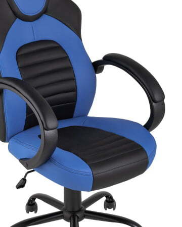 Кресло игровое TopChairs Racer Midi черно-синее (Геймерское кресло Racer Midi черный, синий) Кресло игровое TopChairs Racer Midi черно-синее (Геймерское кресло Racer Midi черный, синий)