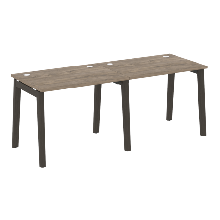 Рабочая станция на деревянных опорах Onix Wood OW.RS-2.1.7 1960x720x750 (Тиквуд Темный/Дуб Темный)