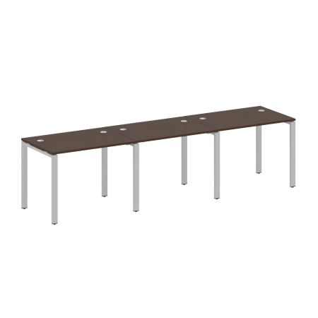 Рабочая станция на 3 раб. места Metal System Style БП.СМ-3.1 3000x720x750 (Венге Цаво/Серый металл)