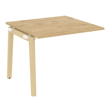 Проходной наборный элемент переговорного стола на деревянных опорах Onix Wood OW.NPRG-1 980x980x750 (Тиквуд Светлый/Дуб Светлый)