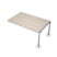 6МПС.004 Бенч-системы для переговорных столов, средний модуль (1600x1000x750) (Шамони светлый/Алюминий матовый)