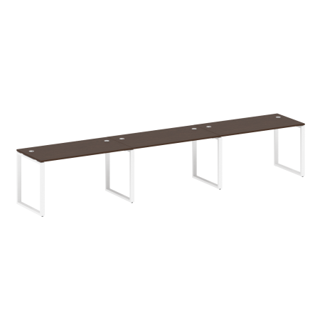Рабочая станция Metal System Style БО.СМ-3.3 4200x720x750 (Венге Цаво/Белый металл)