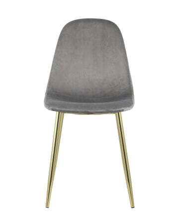 Стул Валенсия велюр серый золотые ножки (Стул Валенсия серый)