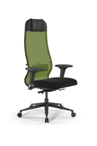 Кресло для руководителя Метта SynchroSit 10 B1-111D - X2+UMF(X1) /Ub00/Wh00/D02P(M24.B11.G19.W02) (Зеленый | Черный) Кресло для руководителя Метта SynchroSit 10 B1-111D - X2+UMF(X1) /Ub00/Wh00/D02P(M24.B11.G19.W02) (Зеленый | Черный)