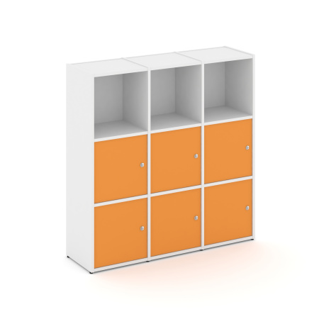 Стеллаж Locker Plus LK.K-003 1188x350x1203 (Белый | Оранжевый)