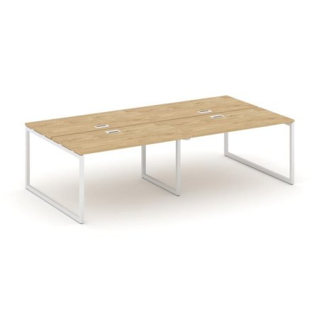 Рабочая станция 2-х сторонняя SN-4O.DRS-054 (3160х1632х750) (Тиквуд Светлый/Металл Белый)