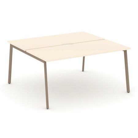 Рабочая станция 2 места ES.D.RS-2.4-VP (1580х1500х750) (Сатин/Металл Латте)