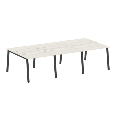 Рабочая станция на 6 рабочих места на А-образном м/к Metal System Style БА.СМ-6.1 3000x1475x750 (Дуб наварра/Антрацит металл)